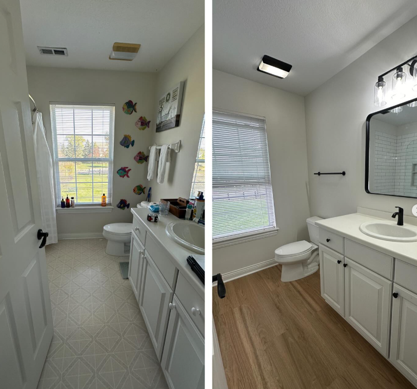 Bathroom refresh for a rental turn
